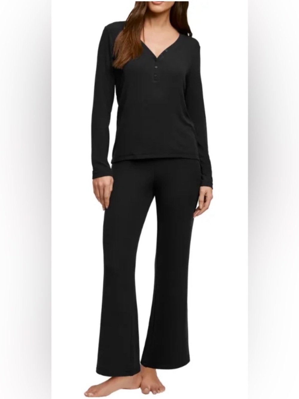 Banana Republic Black Long Sleeve Pajama Top and Pants Set Sz M, XL and XXL